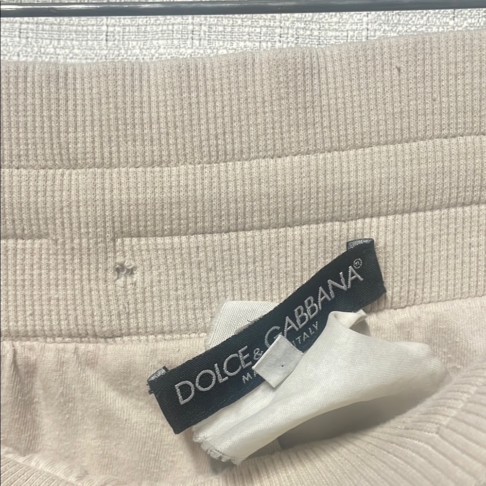 Dolce & Gabbana Beige Track Pants with Logo Trim - Picture 2 of 7